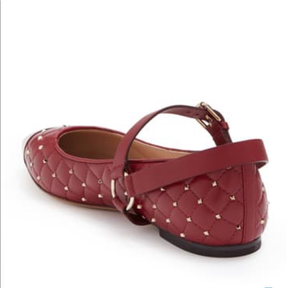 Valentino Garavani Rockstud Cap Toe Ballet Flats - Picture 3 of 8